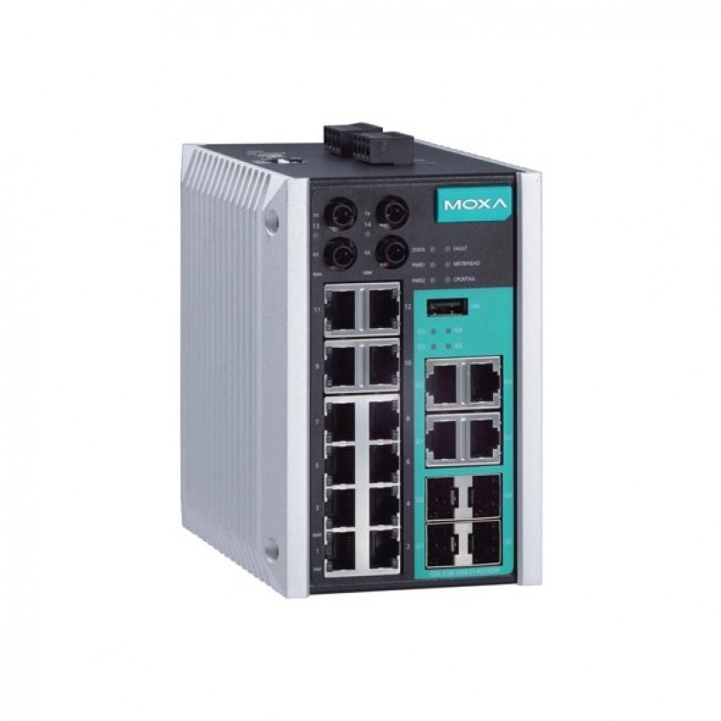 MOXA EDS-518E-MM-ST-4GTXSFP-T Managed Ethernet Switches